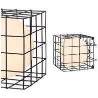 CAGE Stołowa/Kinkiet 1L Czarny/Biały