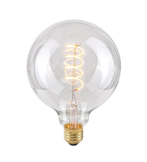 E27 4W 2200K G125 Spiral Clear 801503 G125