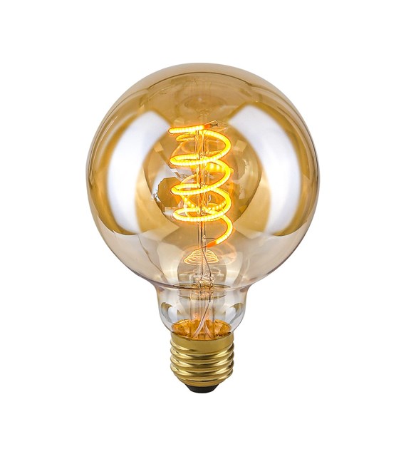 E27 4W 2200K G95 Spiral Amber LDS-G95-SA G95