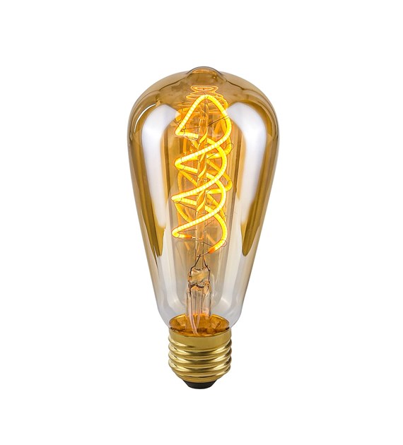 E27 4W 2200K ST64 Spiral Amber LDS-ST64-SA ST64