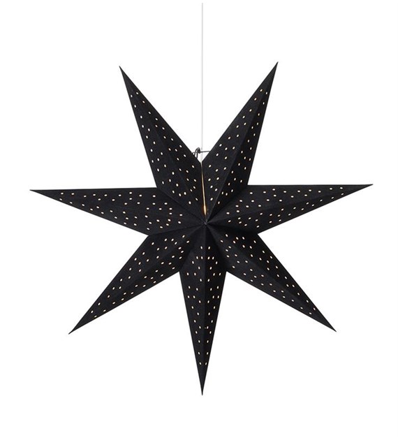 CLARA Dekoracja wisząca gwiazda 75 Czarny 704901 M