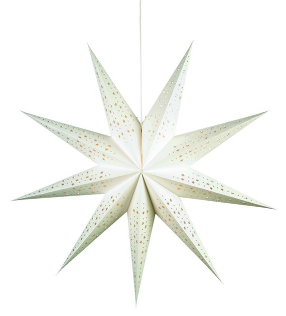 SOLVALLA Dekoracja wisząca gwiazda 100cm Biały Pap