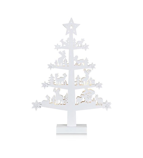 PRINCE Dekoracja świetlna stołowa Tree 47cm Biała
