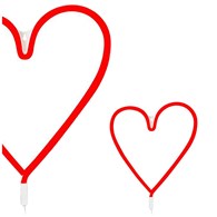 VEGAS Dekoracja LED Tube Serce na ściane Czerwone