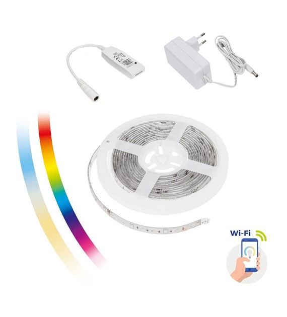 ZESTAW PASEK LED 17W/5m RGBW+CCT+DIMM (5m rolka) w
