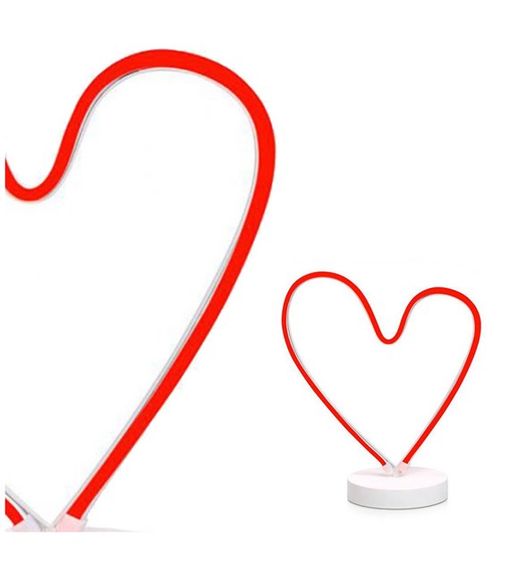 VEGAS LED Tube Heart Dekoracja świetlna stołowa se