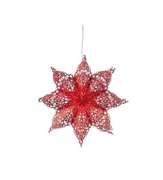 HALL Dekoracja wisząca gwiazda70cm Czerwony Papier