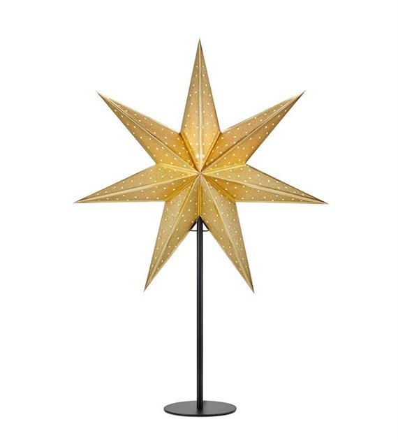 GLITTER Gwiazda stołowa 45cm Czarny/Złoty 705795 M