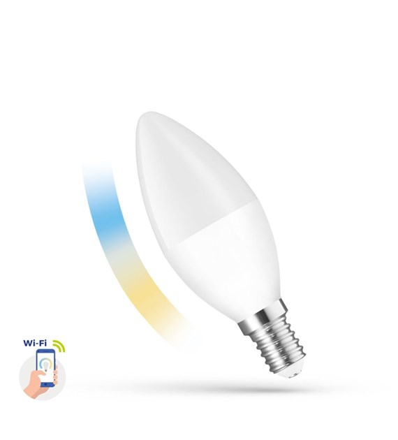 LED ŚWIECOWA 5W E-14 230V CCT+DIM Wi-Fi Spectrum