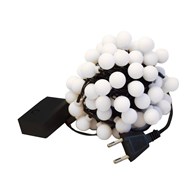 Łańcuch czarny- kulki białe- LED CW 4061