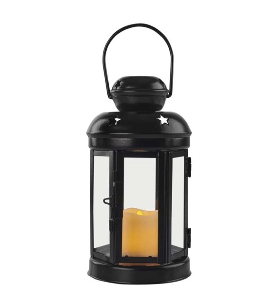 DCLV16 - BLACK LANTER 1LED CANDLE 3AAA VNT