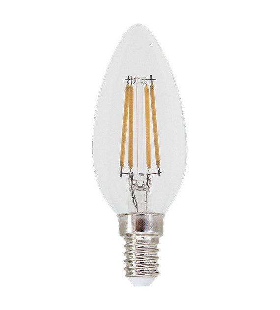 Żarówka LED świecowa E14 C37 4W NW FILAMENT 79047